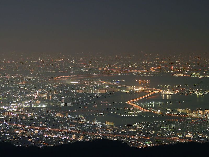 롯코가든테라스에서 보는 오사카방명의 야경